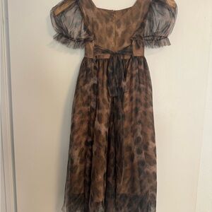 Lola + The Boys Brown Leopard Print Formal Dress